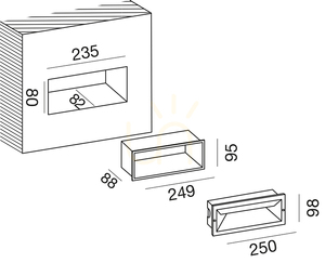 Gea Luce GES350 süllyesztett lépcsővilágító grafit LED 13 W 1200 lm 4000 K IP65 small 1