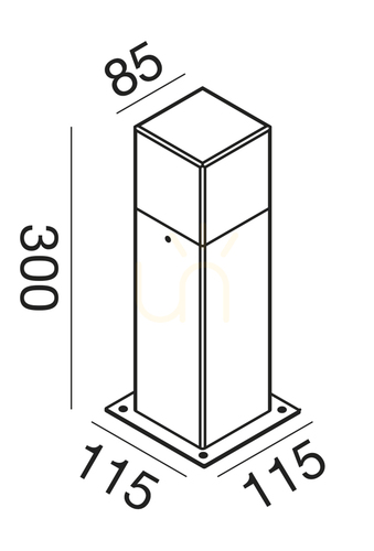 Jelölje be GES411 Graphite Gea Luce világítóoszlop, IP44