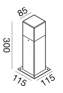 GES411 Graphite Gea Luce világítóoszlop, IP44 small 1