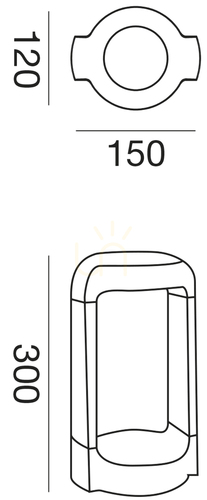 Jelölje be GES450 Gea Luce IP65 világítóoszlop