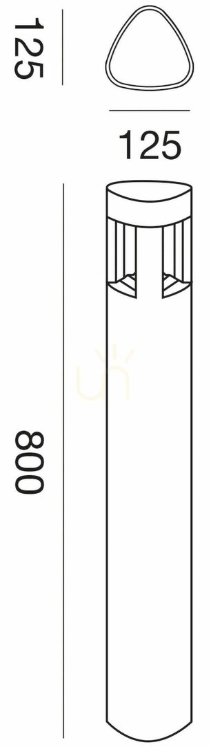 Kilátás Gea Luce GES481 ezüstszürke kültéri kerti lámpa GX53 IP54 Gea Luce GES481 ezüstszürke kültéri kerti lámpa GX53 IP54