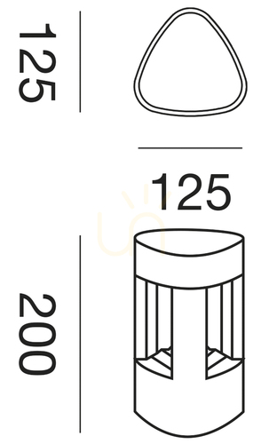 Jelölje be GES483 Silver Gea Luce IP54 világítóoszlop