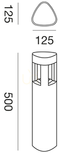 GES490 Graphite Gea Luce világítóoszlop, IP54 small 1