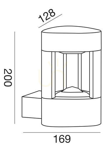 Jelölje be GES492 Graphite kültéri falikar a Gea Luce-tól, IP54