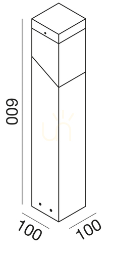 Jelölje be GES610 Graphite Gea Luce világítóoszlop, IP44