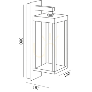 GES770 Fehér Gea Luce kültéri falikar, IP54 small 1
