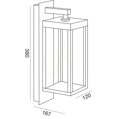 Jelölje be GES772C Gea Luce IP54 kültéri falikar