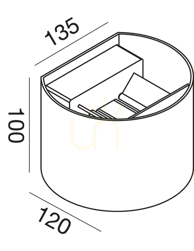Jelölje be GES872N Silver Gea Luce kültéri falikar, IP54