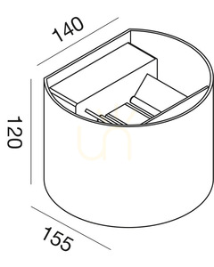 GES876C Graphite Gea Luce kültéri falikar, IP65 small 1