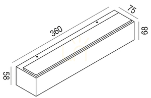 Gea Luce GES964C homlokzati fali lámpa, LED 2 × 10 W 1236 lm 3000 K, fel/le világítás, fehér, IP65 small 1