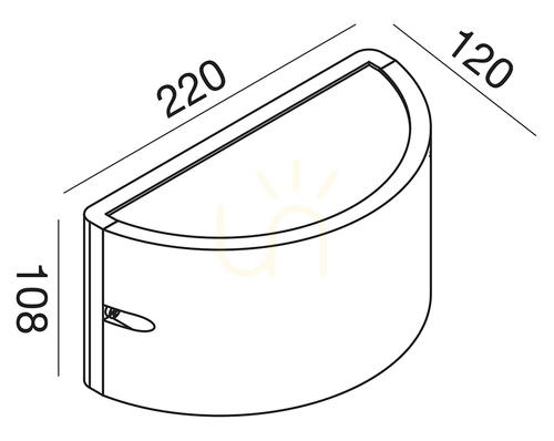 Jelölje be GES1051 Graphite Gea Luce kültéri falikar, IP54
