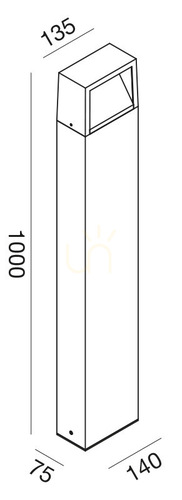 Jelölje be GES1152 Brown Gea Luce IP54 világítóoszlop
