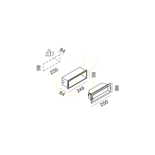 Jelölje be GES1190N Gea Luce IP65 lépcsővilágítás