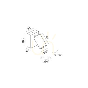 GES2072 Brown Gea Luce kültéri falikar, IP65 small 1