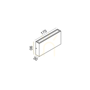 Gea Luce GES2210 kültéri fel-le világító fali lámpa, 2 × 5 W LED, IP65, matt fehér, 17,5 cm, választható 3000/4000/5000 K small 1