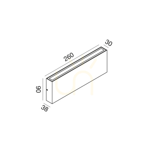 Jelölje be GES2214 kültéri fel-le világító falilámpa antracit 2x10W IP65 Gea Luce