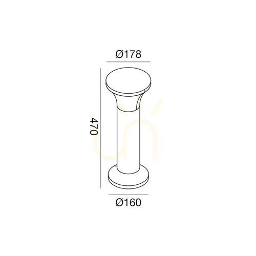 Jelölje be GES2270 kerti állólámpa 47 cm E27 IP54 antracit Gea Luce