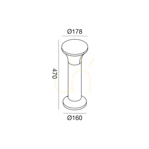 GES2270 kerti állólámpa 47 cm E27 IP54 antracit Gea Luce small 1