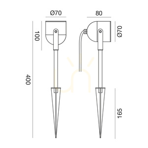Gea Luce GES2282 fehér LED-es reflektor, IP65 small 1