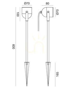 Gea Luce GES2291 fehér LED-es reflektor, IP65 small 1