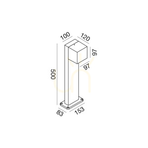 Gea Luce GES2301 fehér LED kerti állólámpa, 10 W, 50 cm, IP65 small 1