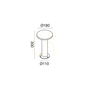 GES2331C barna Gea Luce IP65 világítóoszlop small 1
