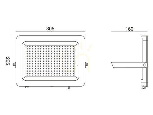 Jelölje be GES2342 Fekete Gea Luce IP65 LED-es reflektor