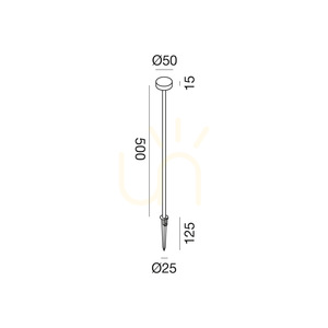 Gea Luce GES2422C kerti oszlop 50 cm, LED 1,5 W 24 V DC, 99 lm 3000 K, antracit, IP65 small 1