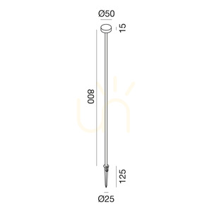 GES2425N barna Gea Luce IP65 világítóoszlop small 1