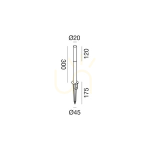 GES2431C barna Gea Luce IP65 világítóoszlop small 1
