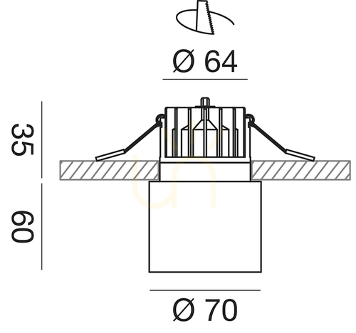 Jelölje be Gea Luce GFA362 süllyesztett lámpa, fekete, LED 9 W 3000 K, 400 lm, IP54