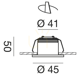 GFA850N süllyesztett lámpa, fehér, Gea Luce small 1