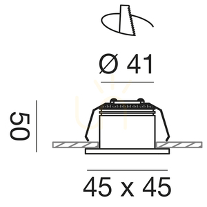 GFA851C süllyesztett lámpatest, fehér, Gea Luce small 1