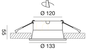 GFA1051N süllyesztett lámpatest, fehér, Gea Luce small 2