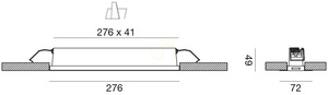 GFA1131N süllyesztett lámpatest, fehér, Gea Luce small 1