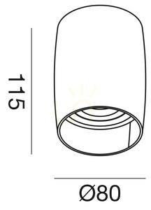 Gea Luce GFA1220 állítható, matt fehér GU10 mennyezeti spotlámpa small 1
