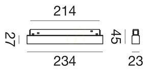 GFA1280ND fehér Gea Luce sínre szerelhető lámpatest small 1
