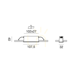 GFA1663 süllyesztett lámpatest, fehér, Gea Luce small 1
