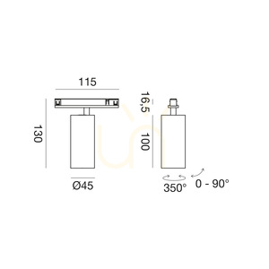 GFA1813 Gea Luce sínre szerelhető lámpatest small 1