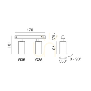 GFA1825 Gea Luce sínre szerelhető lámpatest small 1