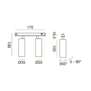 GFA1834 Gea Luce sínre szerelhető lámpatest small 1