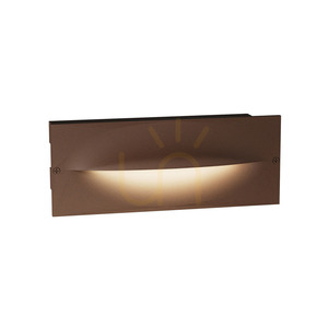 Gea Luce GES2002N süllyesztett lépcsővilágító, 25 x 9,8 cm, LED 13 W 561 lm 4000K, IP65, barna small 0
