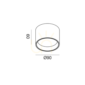 Gea Luce GPL330H fehér LED mennyezeti lámpa small 1