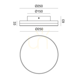 Gea Luce GPL361 fehér LED kültéri mennyezeti lámpa IP65 25 cm small 1