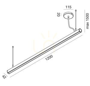 GSO120C Fehér Gea Luce IP40 függesztett lámpa small 1