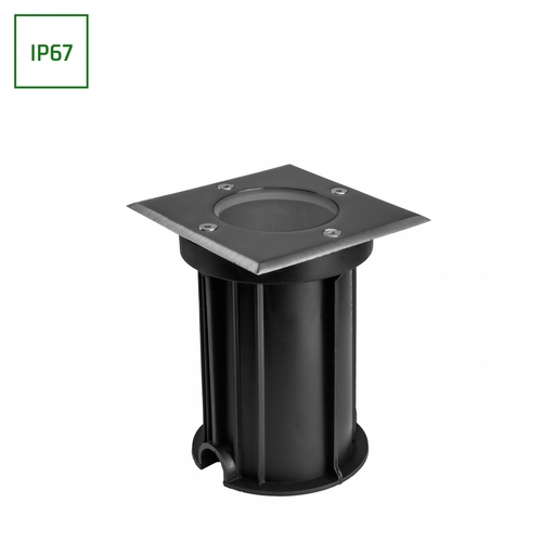 Jelölje be LUKKA Connect GU10 IP67 szürke négyzet alakú, földre helyezhető lámpa, földre helyezhető lámpa
