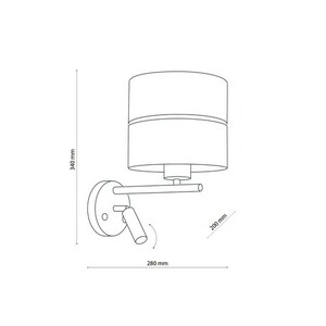 TK Lighting Hilton fehér-arany fali lámpa 2x G9/E27 small 3