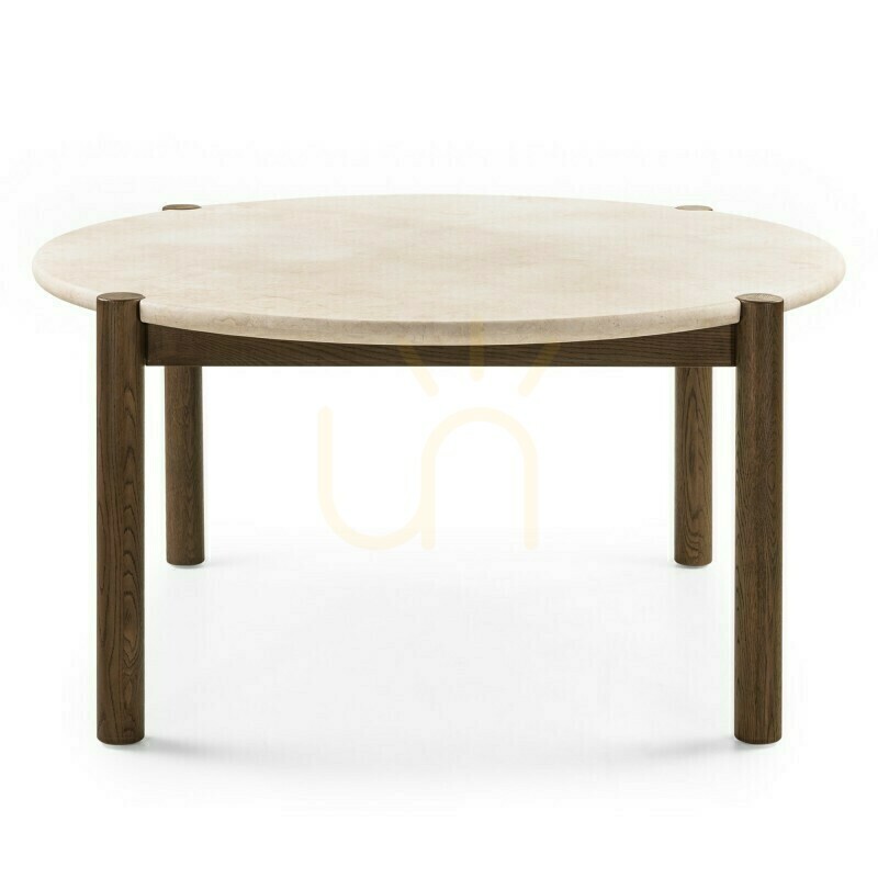 Kilátás MOCHA étkezőasztal, 150 cm, kerek, mokkás színű tölgy / krém színű márvány, a Nova Nook gyártmányában MOCHA étkezőasztal, 150 cm, kerek, mokkás színű tölgy / krém színű márvány, a Nova Nook gyártmányában