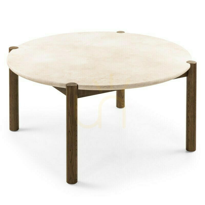 Jelölje be MOCHA étkezőasztal, 150 cm, kerek, mokkás színű tölgy / krém színű márvány, a Nova Nook gyártmányában MOCHA étkezőasztal, 150 cm, kerek, mokkás színű tölgy / krém színű márvány, a Nova Nook gyártmányában