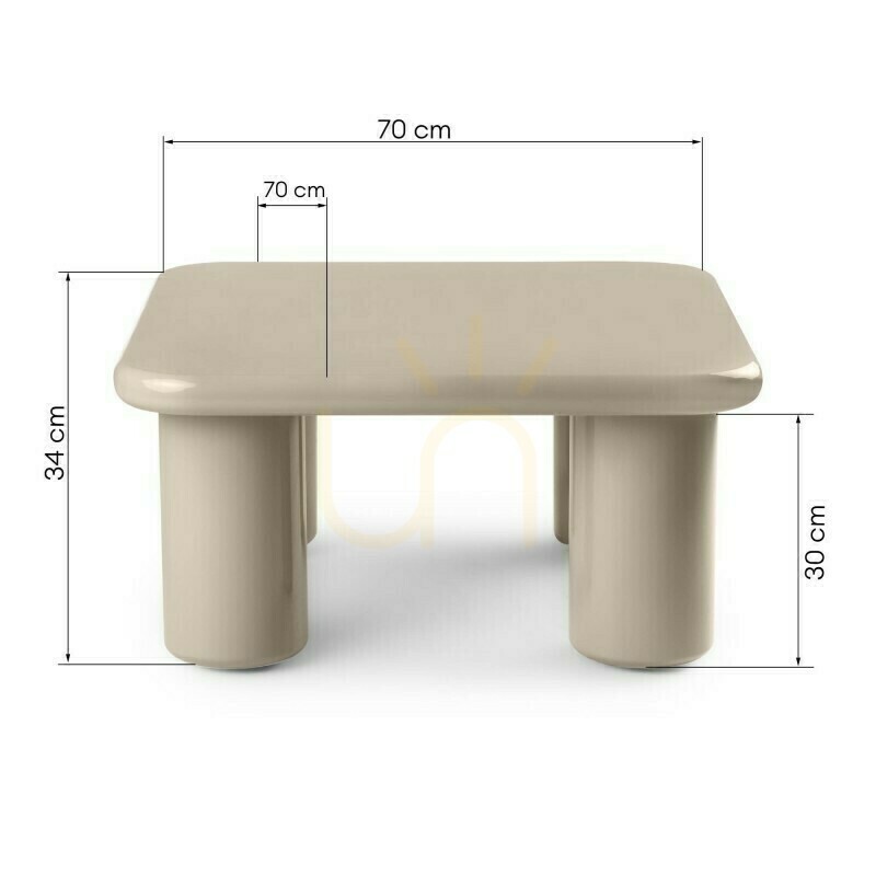 Jelölje be MURIEN 70 cm-es dohányzóasztal, sötét bézs, fényes, Nova Nook MURIEN 70 cm-es dohányzóasztal, sötét bézs, fényes, Nova Nook